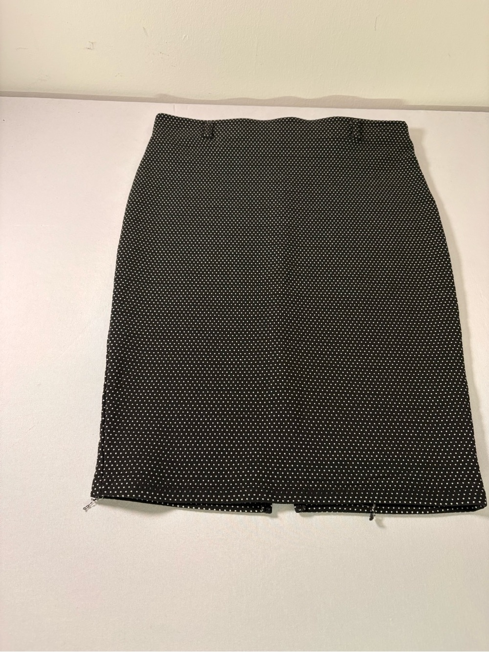 Chocolate Black Polka Dot Pencil Skirt